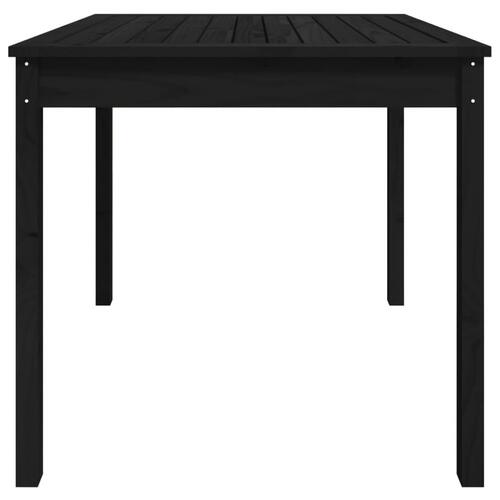Havebord 82,5x82,5x76 cm massivt fyrretræ sort