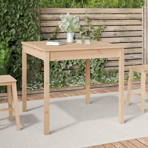 Havebord 82,5 × 82,5 × 76 cm i massivt fyrretræ - natur