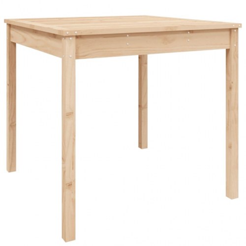 Havebord 82,5 × 82,5 × 76 cm i massivt fyrretræ - natur