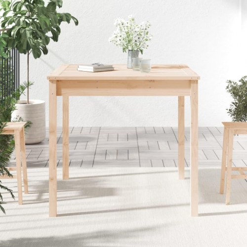 Havebord 82,5 × 82,5 × 76 cm i massivt fyrretræ - natur