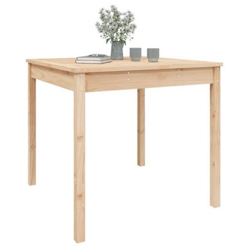 Havebord 82,5 × 82,5 × 76 cm i massivt fyrretræ - natur