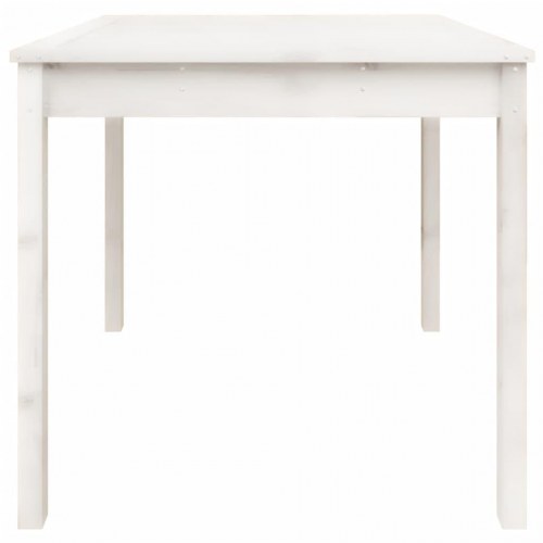 Havebord i massivt fyrretræ - hvid 82,5 × 82,5 × 76 cm