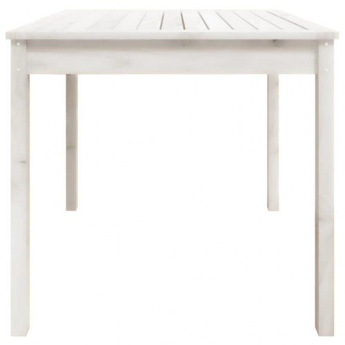 Havebord i massivt fyrretræ - hvid 82,5 × 82,5 × 76 cm