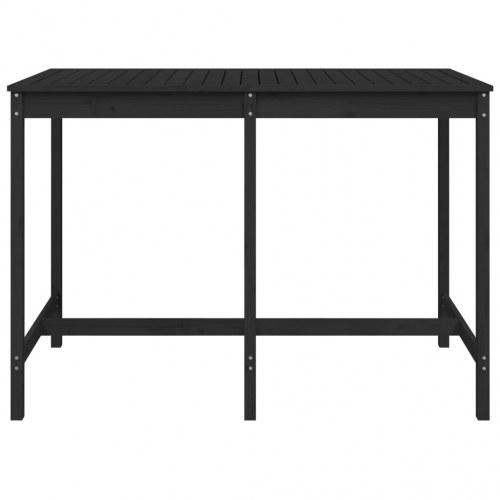 Havebord 159,5x82,5x110 cm massivt fyrretræ sort