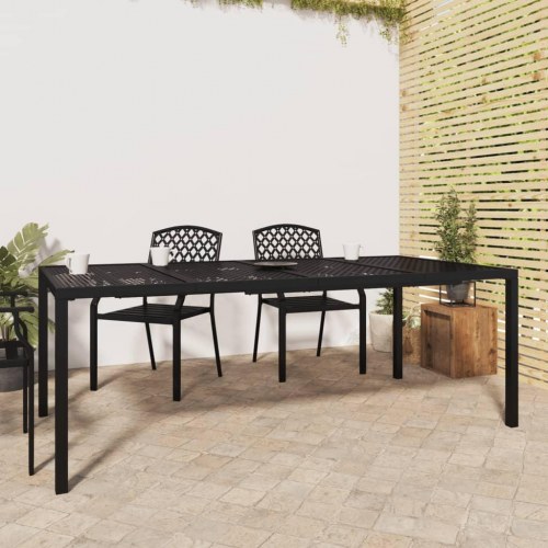 Havebord i stål 200 × 100 × 72 cm - antracitgrå