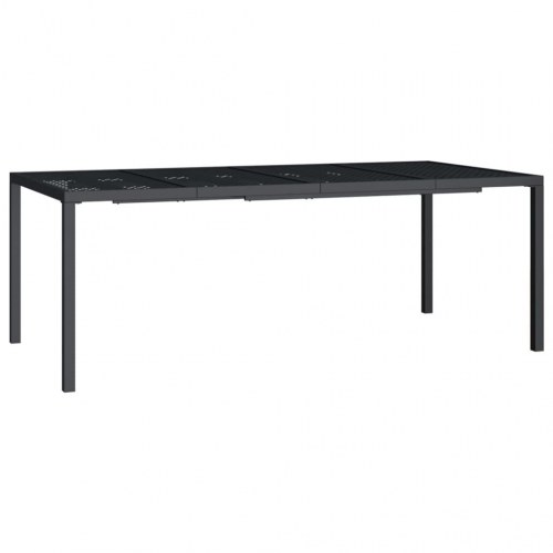 Havebord i stål 200 × 100 × 72 cm - antracitgrå
