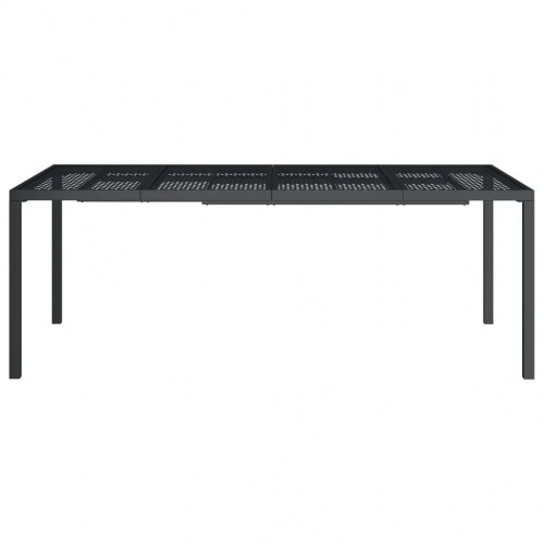 Havebord i stål 200 × 100 × 72 cm - antracitgrå