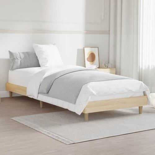 Sengeramme 75x190 cm uden madras konstrueret træ sonoma-eg