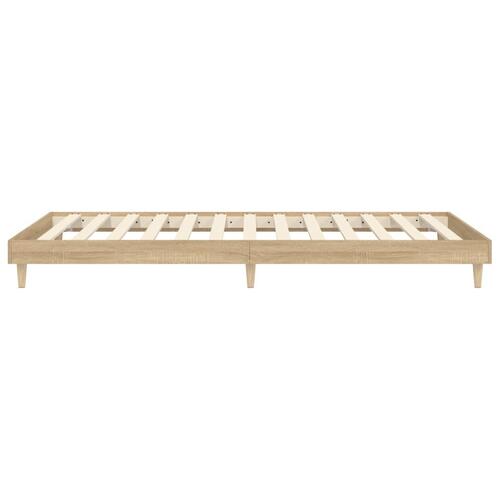 Sengeramme 75x190 cm uden madras konstrueret træ sonoma-eg