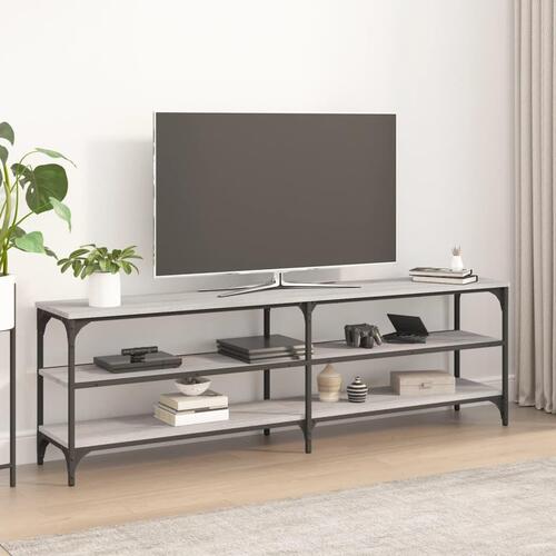 Tv-bord 160x30x50 cm konstrueret træ grå sonoma-eg