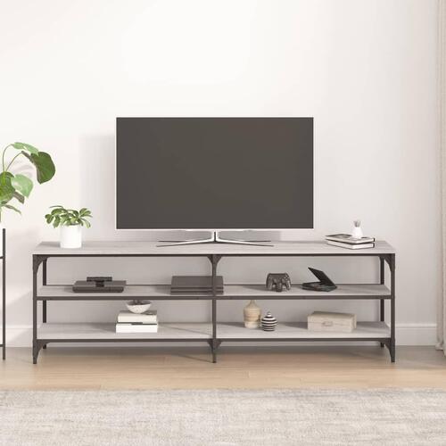 Tv-bord 160x30x50 cm konstrueret træ grå sonoma-eg