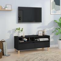 Tv-bord 100x34,5x44,5 cm konstrueret træ sort