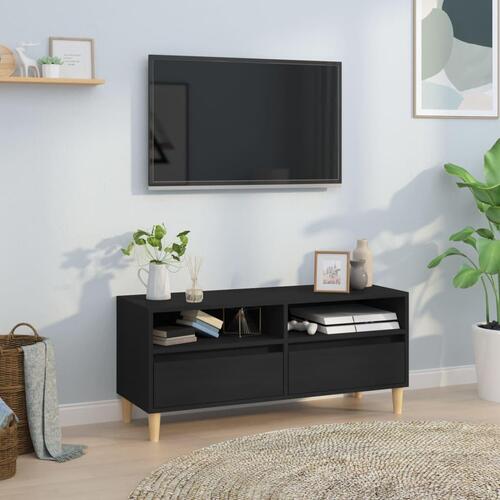 Tv-bord 100x34,5x44,5 cm konstrueret træ sort