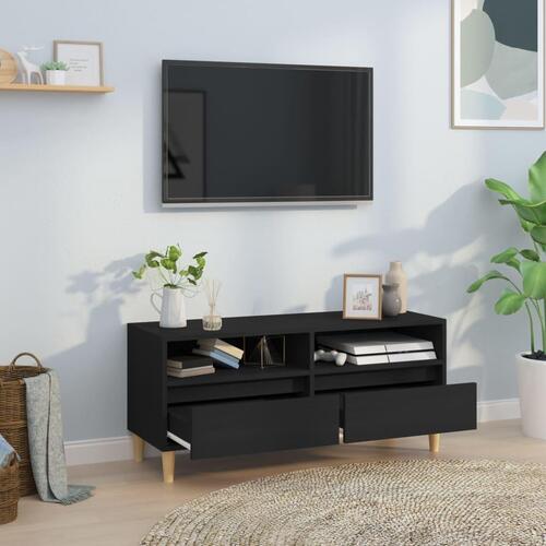 Tv-bord 100x34,5x44,5 cm konstrueret træ sort