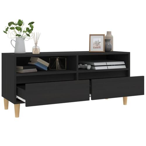 Tv-bord 100x34,5x44,5 cm konstrueret træ sort