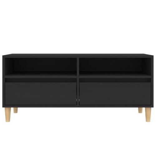 Tv-bord 100x34,5x44,5 cm konstrueret træ sort