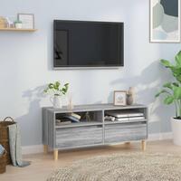 Tv-bord 100x34,5x44,5 cm konstrueret træ grå sonoma-eg
