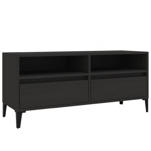 Tv-bord 100x34,5x44,5 cm konstrueret træ sort