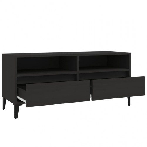 Tv-bord 100x34,5x44,5 cm konstrueret træ sort