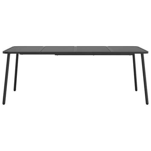 Havebord 200x100x71 cm stål antracitgrå