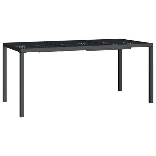 Havebord 165x80x72 cm stål antracitgrå