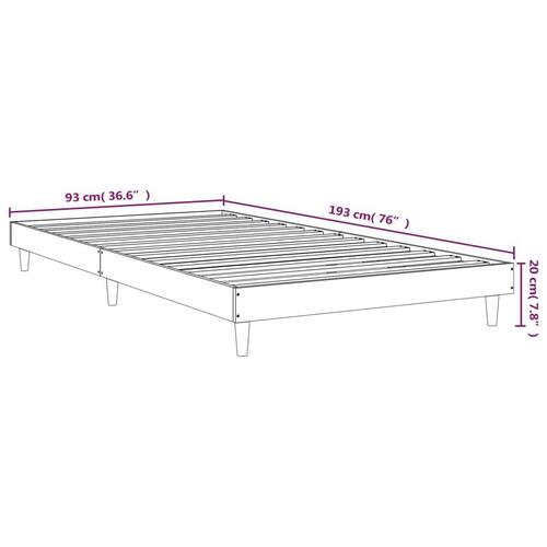 Sengeramme 90x190 cm konstrueret træ sonoma-eg