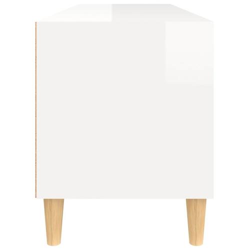 Tv-bord 100x34,5x44,5 cm konstrueret træ hvid højglans