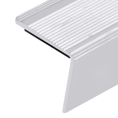 15 stk. trappelister L-facon 90 cm aluminium sølvfarvet