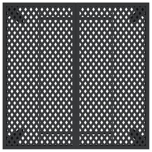 Havebord 100x100x72 cm stål antracitgrå
