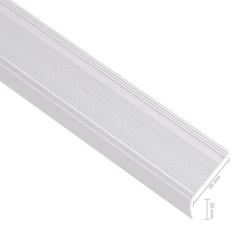 15 stk. trappelister L-facon 90 cm aluminium sølvfarvet