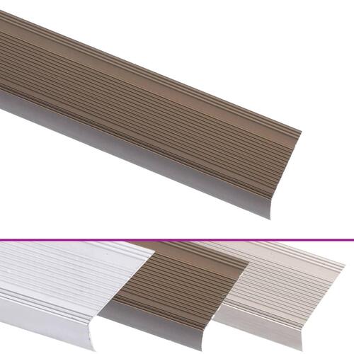 15 stk. trappelister L-facon 90 cm aluminium brun