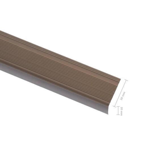15 stk. trappelister L-facon 90 cm aluminium brun
