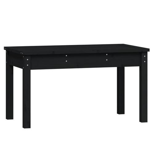 Havebænk 80x44x45 cm massivt fyrretræ sort