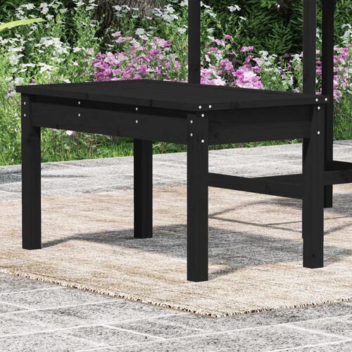 Havebænk 80x44x45 cm massivt fyrretræ sort