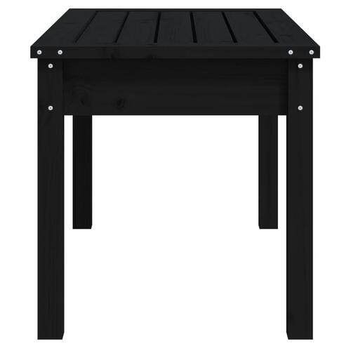 Havebænk 80x44x45 cm massivt fyrretræ sort