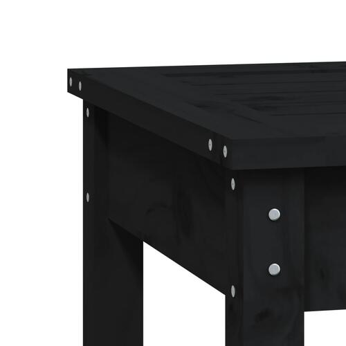 Havebænk 80x44x45 cm massivt fyrretræ sort