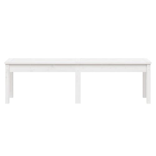 2-personers havebænk 159,5x44x45 cm massivt fyrretræ hvid