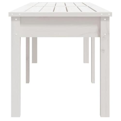 2-personers havebænk 159,5x44x45 cm massivt fyrretræ hvid