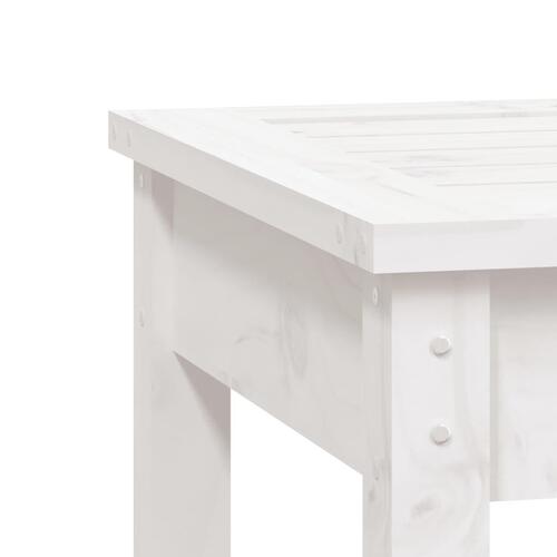 2-personers havebænk 159,5x44x45 cm massivt fyrretræ hvid