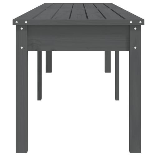2-personers havebænk 203,5x44x45 cm massivt fyrretræ grå