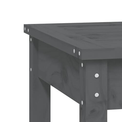 2-personers havebænk 203,5x44x45 cm massivt fyrretræ grå