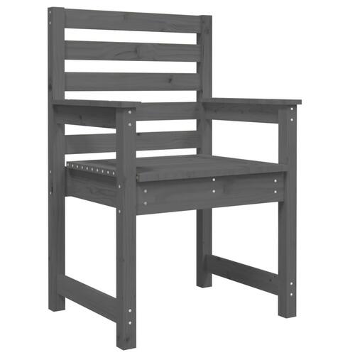 Havestole 2 stk. 60x48x91 cm massivt fyrretræ grå