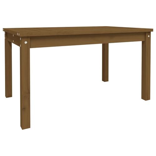 Havebord 82,5x50,5x45 cm massivt fyrretræ gyldenbrun