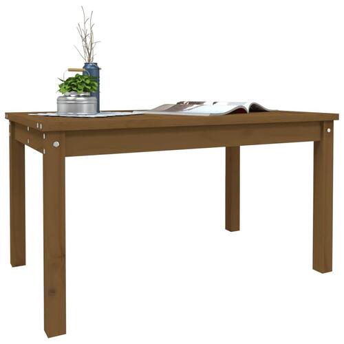 Havebord 82,5x50,5x45 cm massivt fyrretræ gyldenbrun
