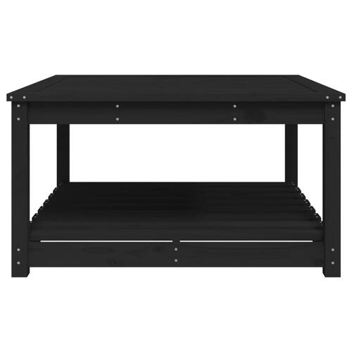Havebord 82,5x82,5x45 cm massivt fyrretræ sort