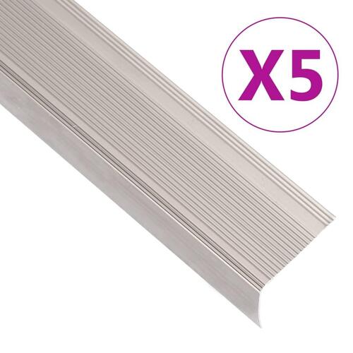 Trappelister 5 stk. L-facon 90 cm aluminium champagnefarvet