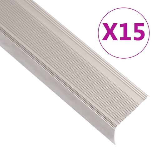 Trappelister 15 stk. L-facon 90 cm aluminium champagnefarvet