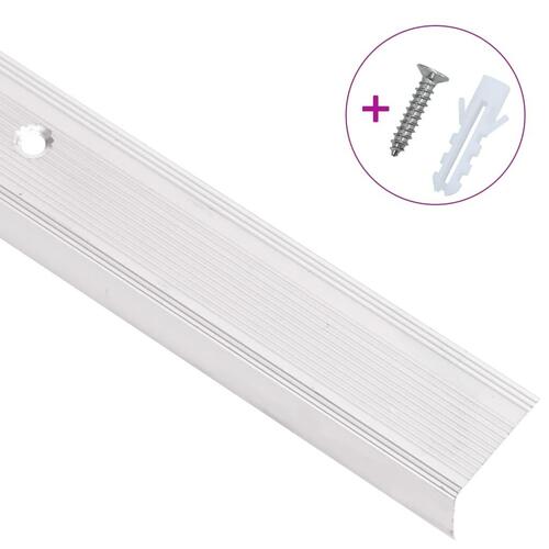 15 stk. trappelister L-facon 100 cm aluminium sølvfarvet