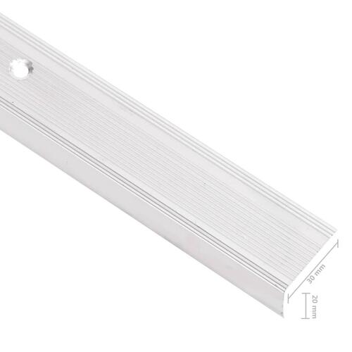 15 stk. trappelister L-facon 100 cm aluminium sølvfarvet
