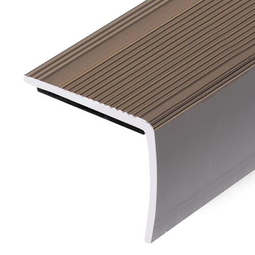 15 stk. trappelister L-facon 100 cm aluminium brun